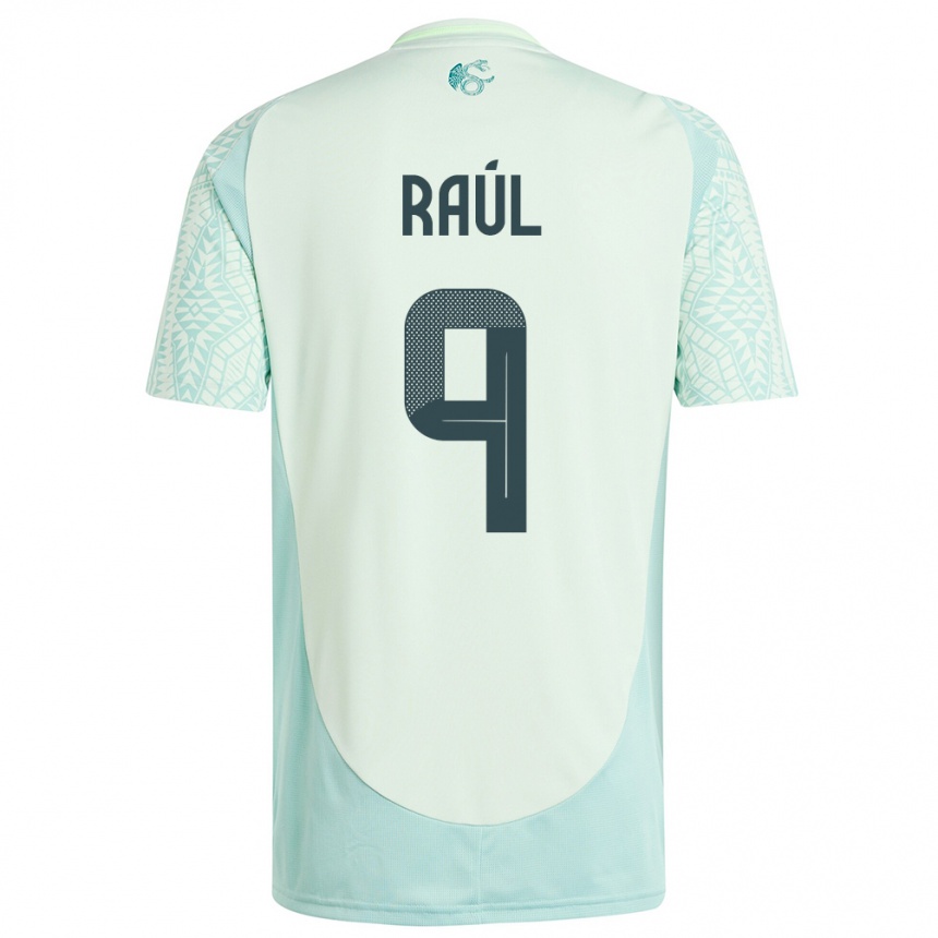 Men Football Mexico Raul Jimenez #9 Linen Green Away Jersey 24-26 T-Shirt Australia