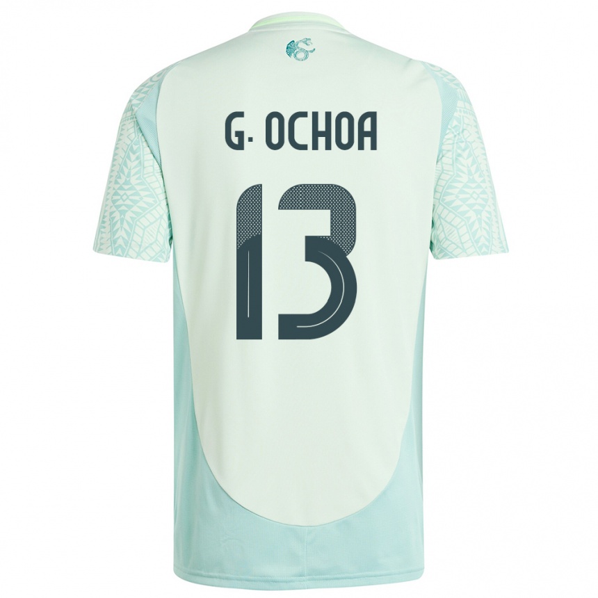 Men Football Mexico Guillermo Ochoa #13 Linen Green Away Jersey 24-26 T-Shirt Australia