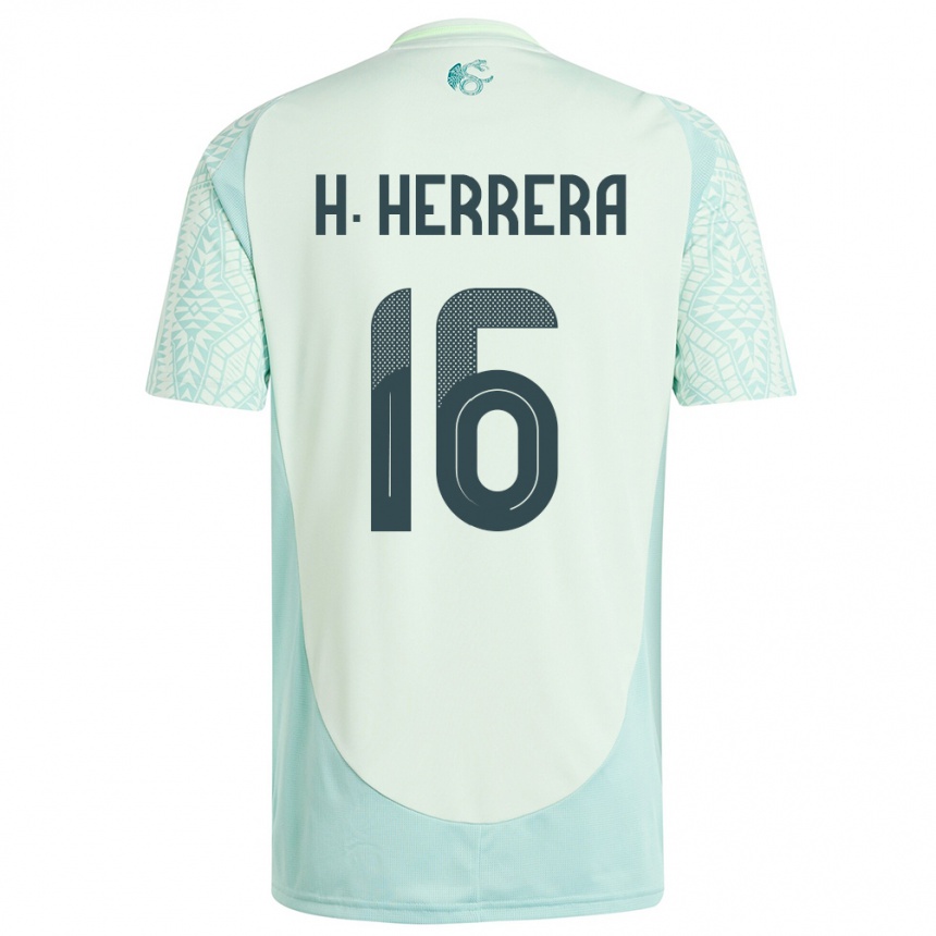 Men Football Mexico Hector Herrera #16 Linen Green Away Jersey 24-26 T-Shirt Australia