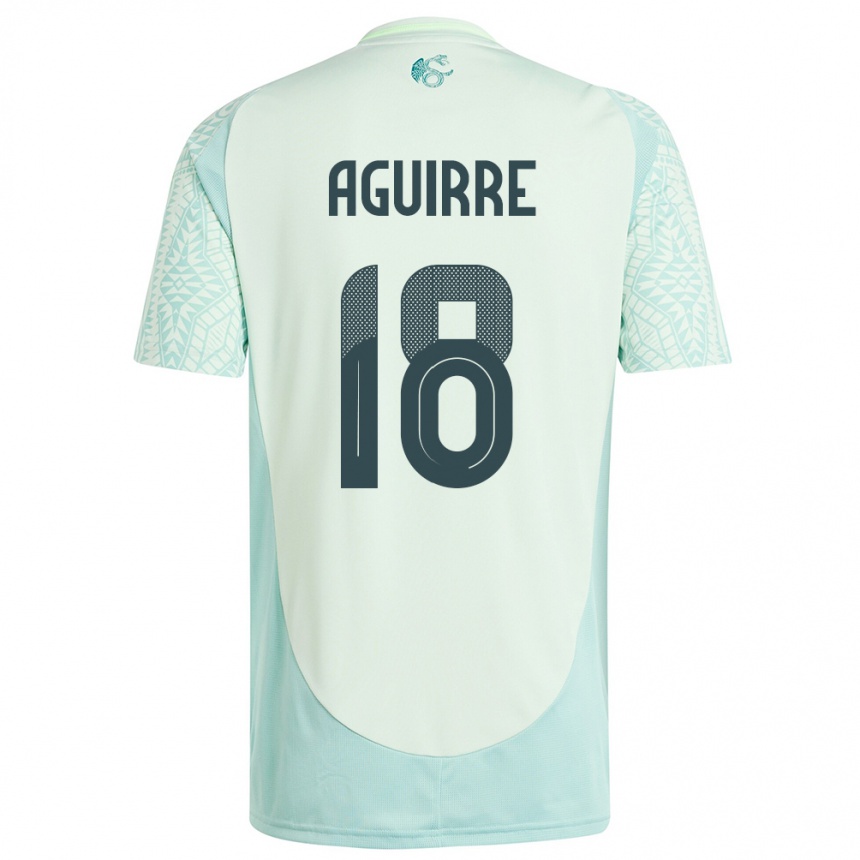 Men Football Mexico Eduardo Aguirre #18 Linen Green Away Jersey 24-26 T-Shirt Australia