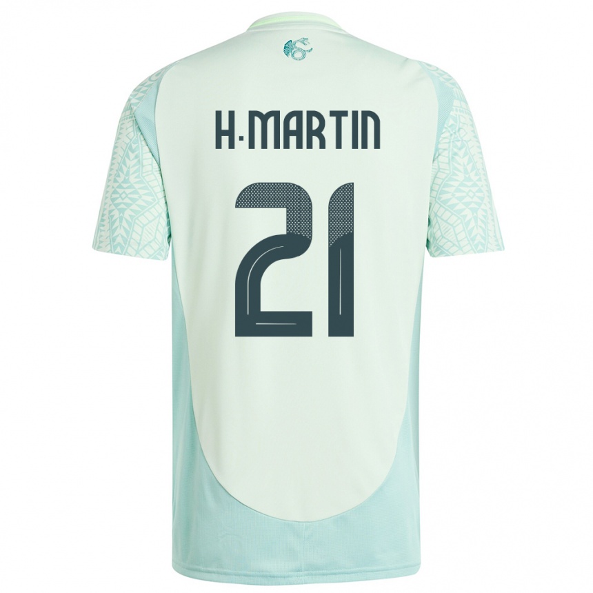 Men Football Mexico Henry Martin #21 Linen Green Away Jersey 24-26 T-Shirt Australia