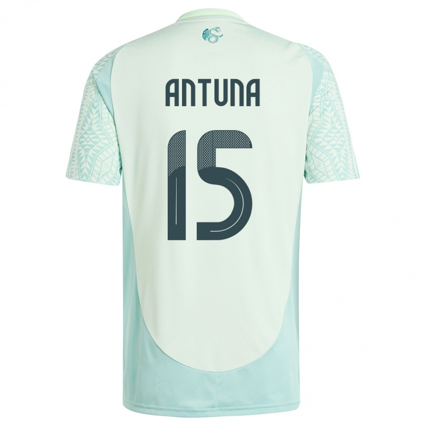 Men Football Mexico Uriel Antuna #15 Linen Green Away Jersey 24-26 T-Shirt Australia