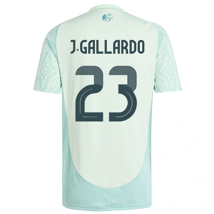 Men Football Mexico Jesus Gallardo #23 Linen Green Away Jersey 24-26 T-Shirt Australia