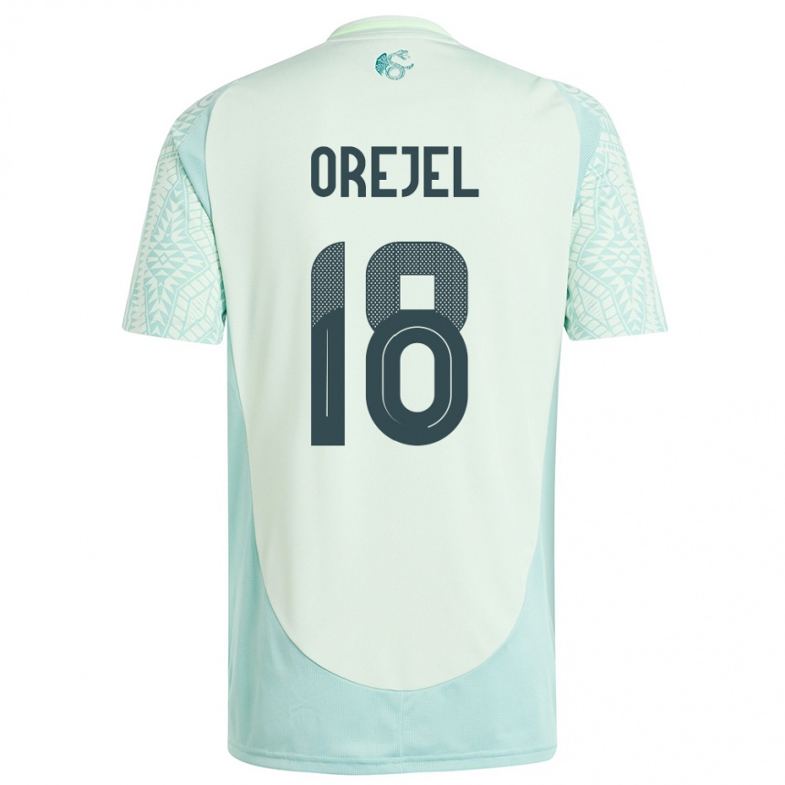 Men Football Mexico Jocelyn Orejel #18 Linen Green Away Jersey 24-26 T-Shirt Australia