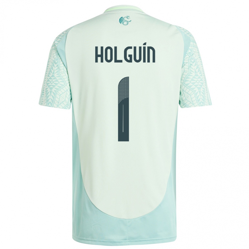 Men Football Mexico Hector Holguin #1 Linen Green Away Jersey 24-26 T-Shirt Australia