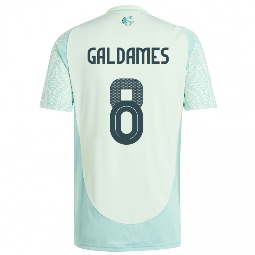 Men Football Mexico Benjamin Galdames #8 Linen Green Away Jersey 24-26 T-Shirt Australia