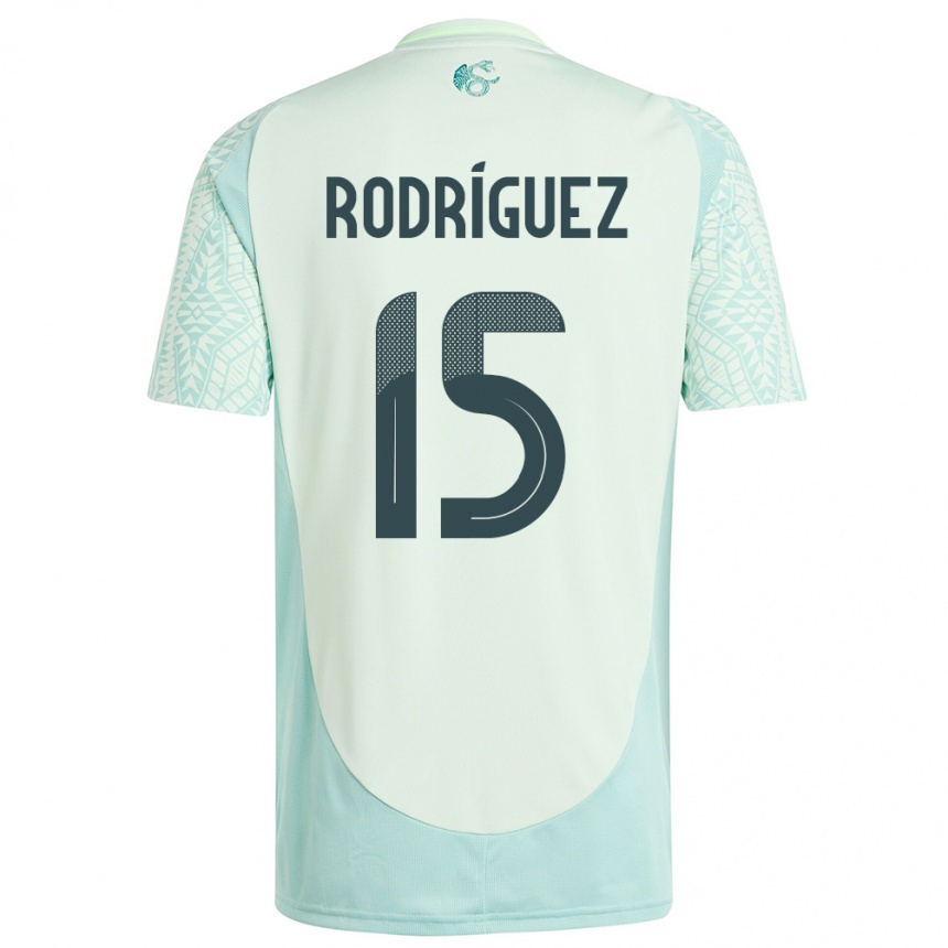 Men Football Mexico Jorge Rodriguez #15 Linen Green Away Jersey 24-26 T-Shirt Australia