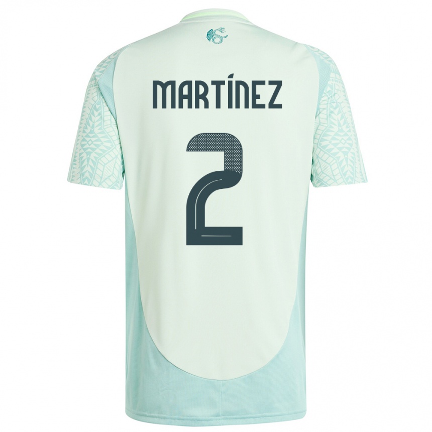 Men Football Mexico Emilio Martinez #2 Linen Green Away Jersey 24-26 T-Shirt Australia