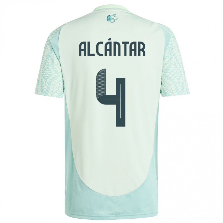 Men Football Mexico Jesus Alcantar #4 Linen Green Away Jersey 24-26 T-Shirt Australia