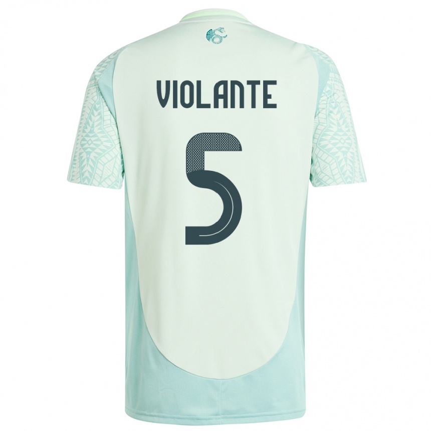 Men Football Mexico Isaias Violante #5 Linen Green Away Jersey 24-26 T-Shirt Australia