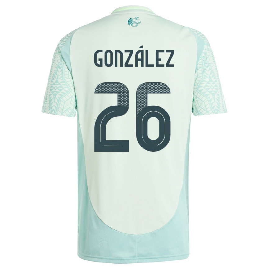 Men Football Mexico Bryan Gonzalez #26 Linen Green Away Jersey 24-26 T-Shirt Australia