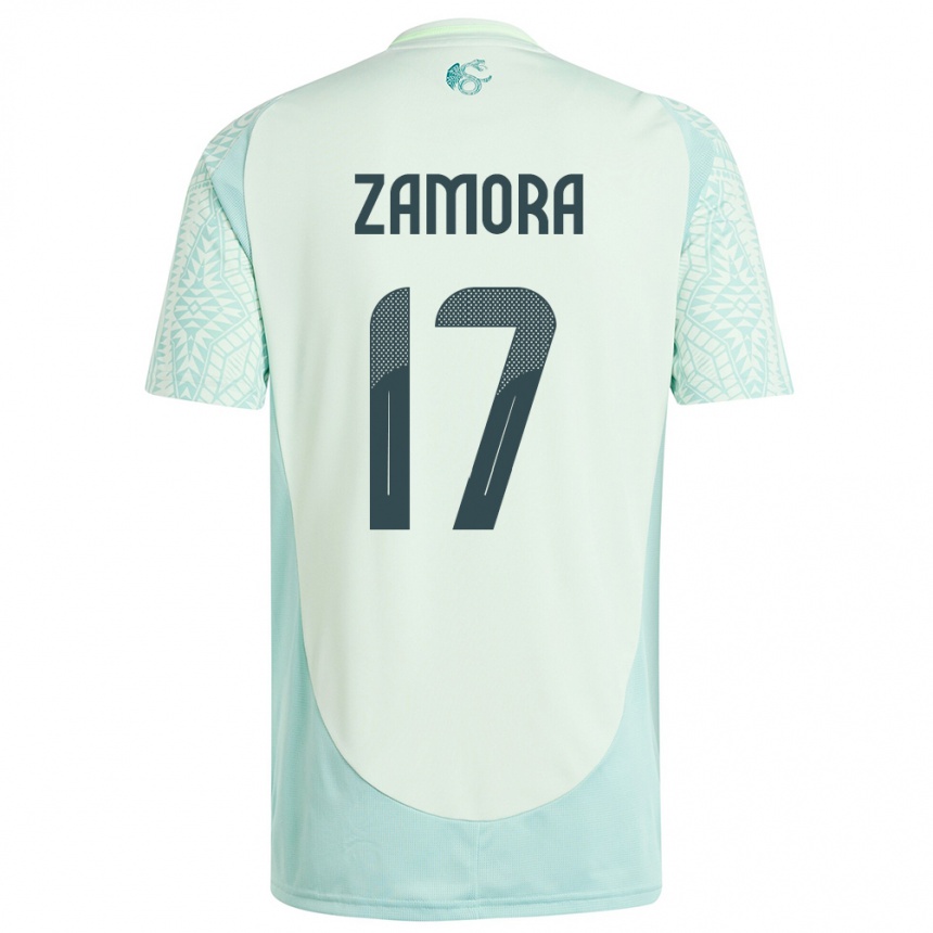 Men Football Mexico Saul Zamora #17 Linen Green Away Jersey 24-26 T-Shirt Australia