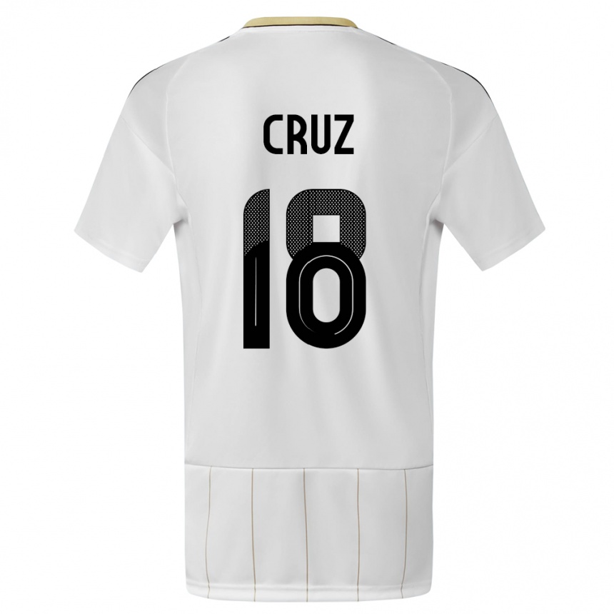 Men Football Costa Rica Aaron Cruz #18 White Away Jersey 24-26 T-Shirt Australia