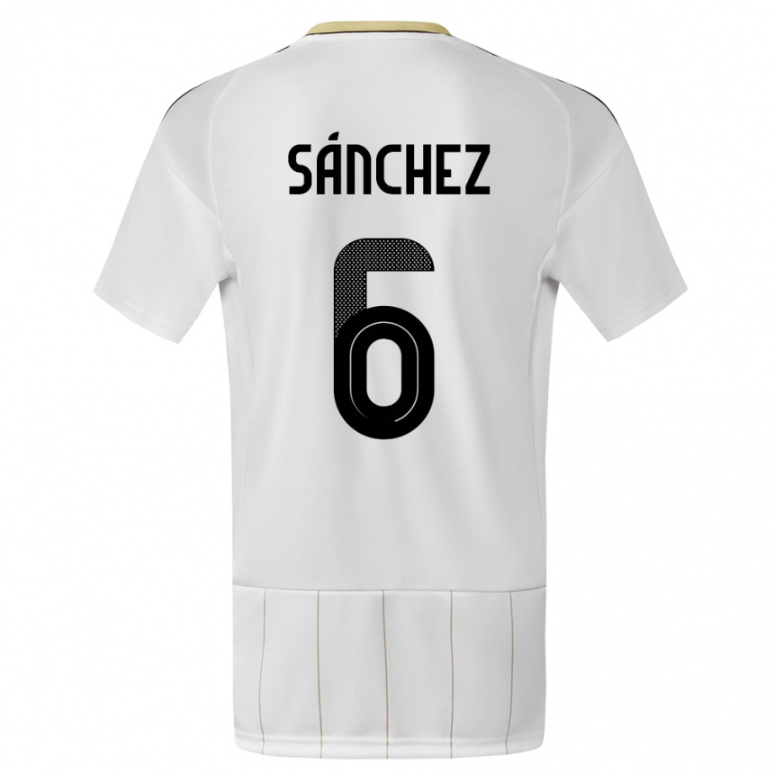 Men Football Costa Rica Carol Sanchez #6 White Away Jersey 24-26 T-Shirt Australia