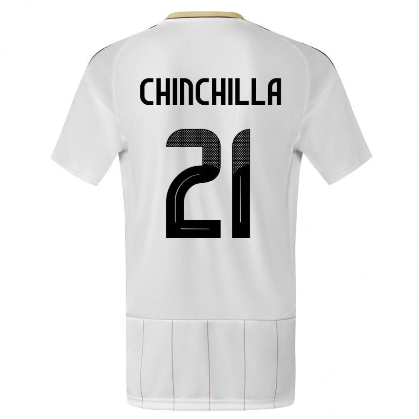 Men Football Costa Rica Viviana Chinchilla #21 White Away Jersey 24-26 T-Shirt Australia