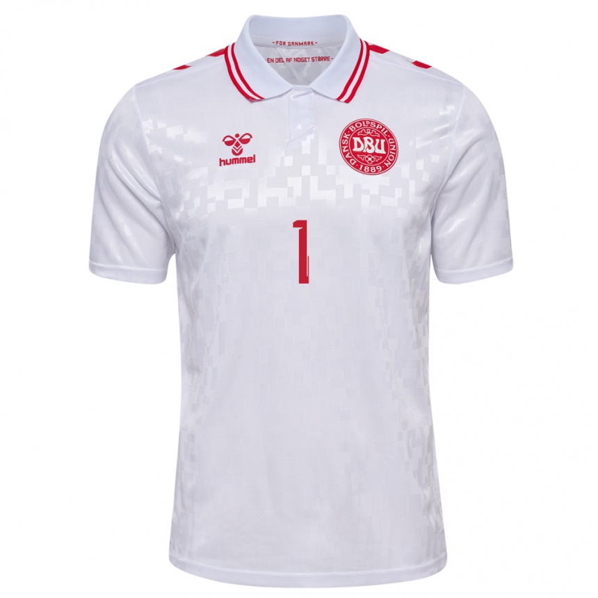 Men Football Denmark Lene Christensen #1 White Away Jersey 24-26 T-Shirt Australia