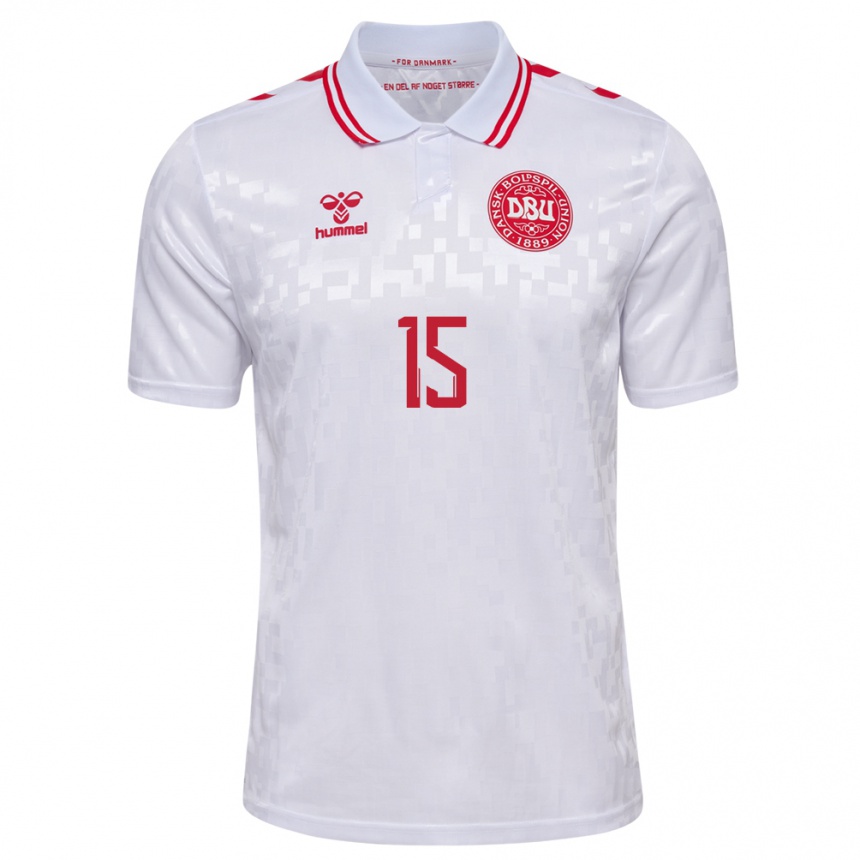 Men Football Denmark Philip Billing #15 White Away Jersey 24-26 T-Shirt Australia