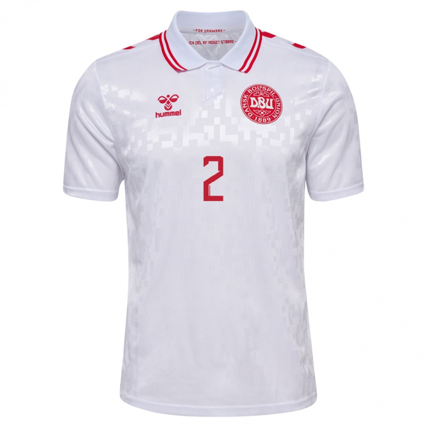 Men Football Denmark Sara Thrige #2 White Away Jersey 24-26 T-Shirt Australia