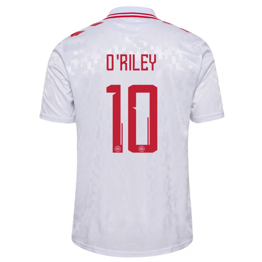 Men Football Denmark Matt O Riley #10 White Away Jersey 24-26 T-Shirt Australia