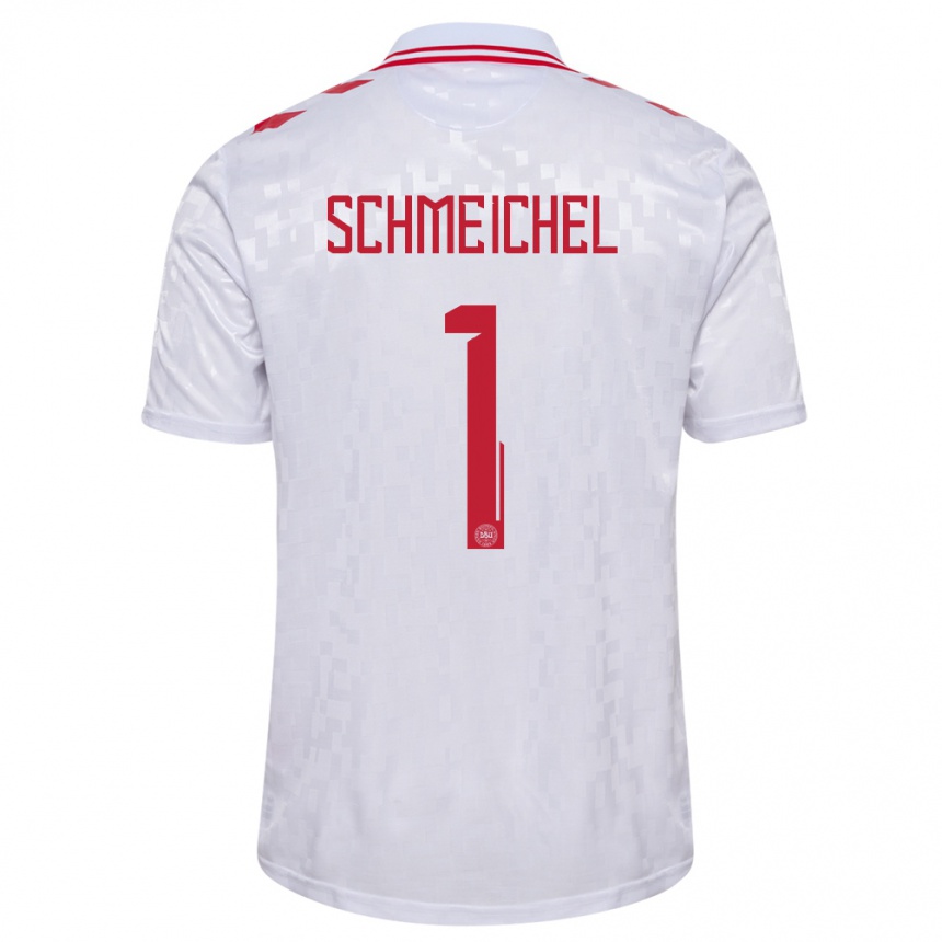 Men Football Denmark Kasper Schmeichel #1 White Away Jersey 24-26 T-Shirt Australia