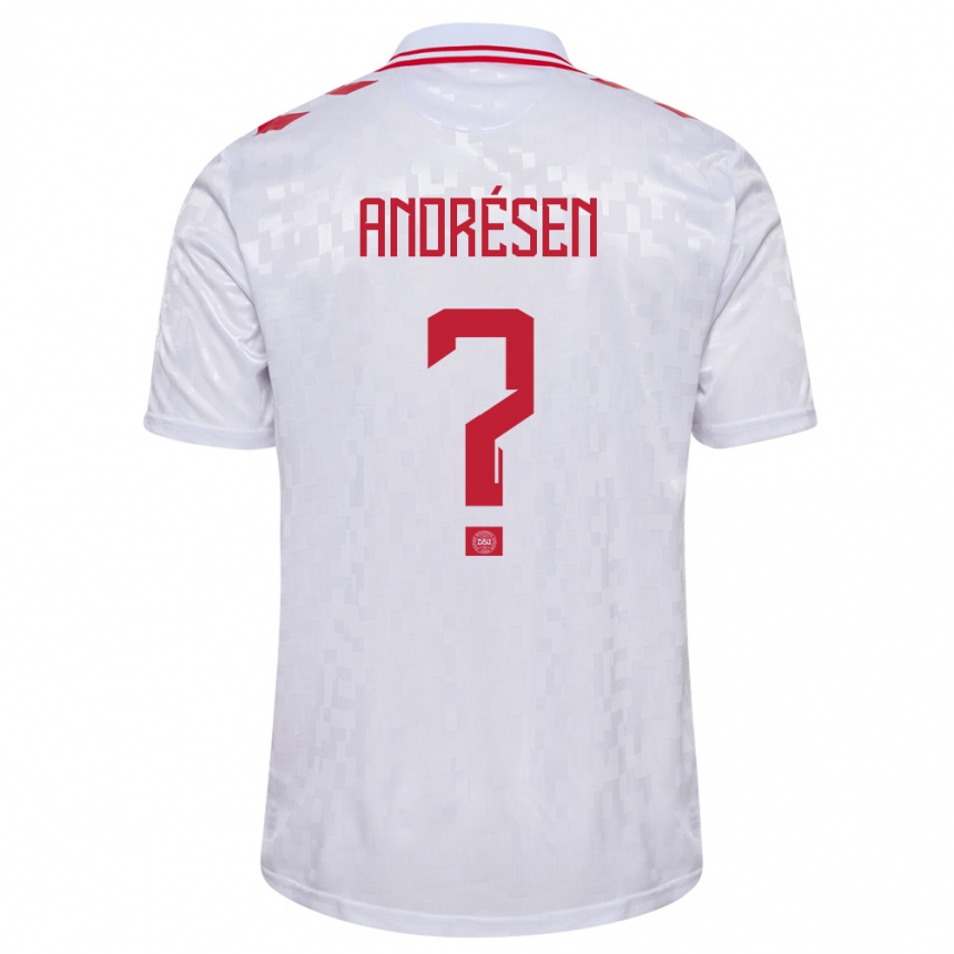 Men Football Denmark Aske Andrésen #0 White Away Jersey 24-26 T-Shirt Australia