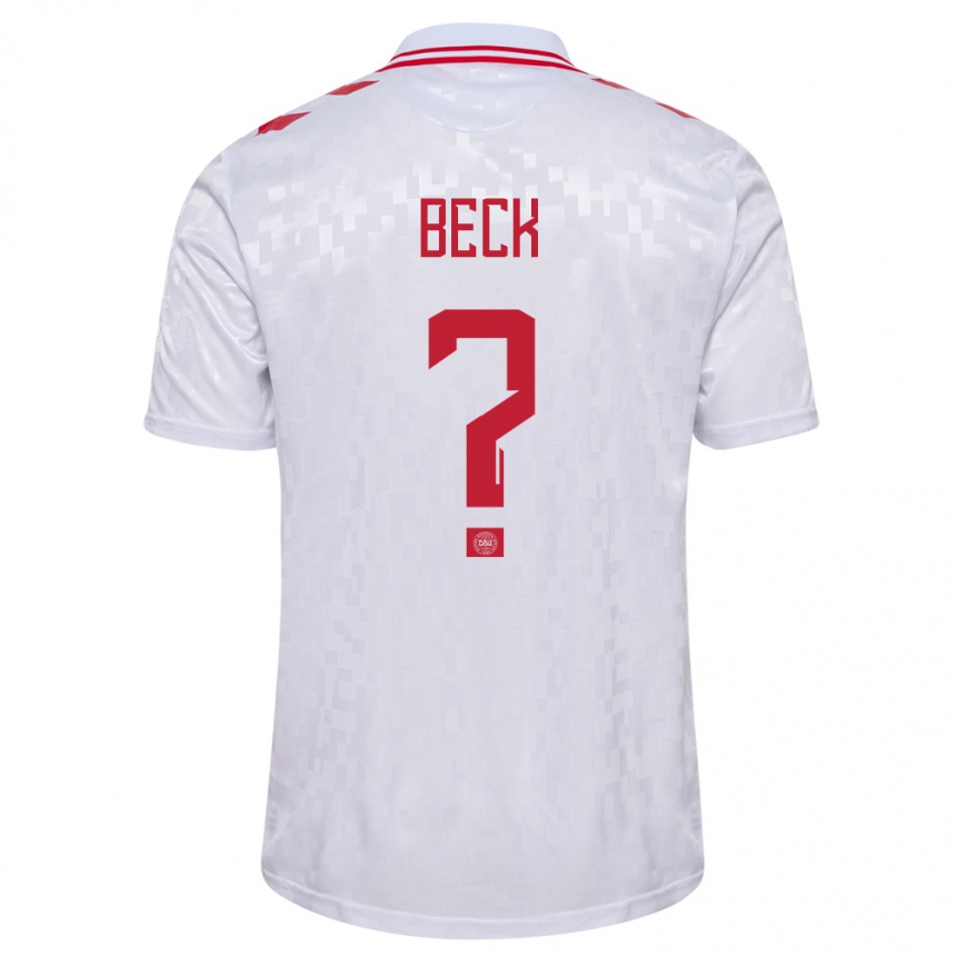 Men Football Denmark Julius Beck #0 White Away Jersey 24-26 T-Shirt Australia