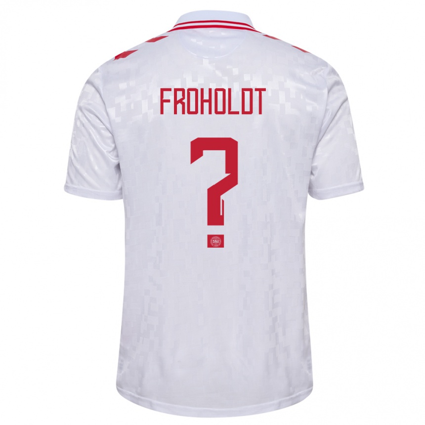 Men Football Denmark Victor Froholdt #0 White Away Jersey 24-26 T-Shirt Australia