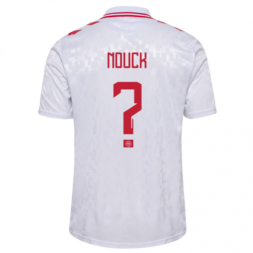 Men Football Denmark Charly Nouck #0 White Away Jersey 24-26 T-Shirt Australia