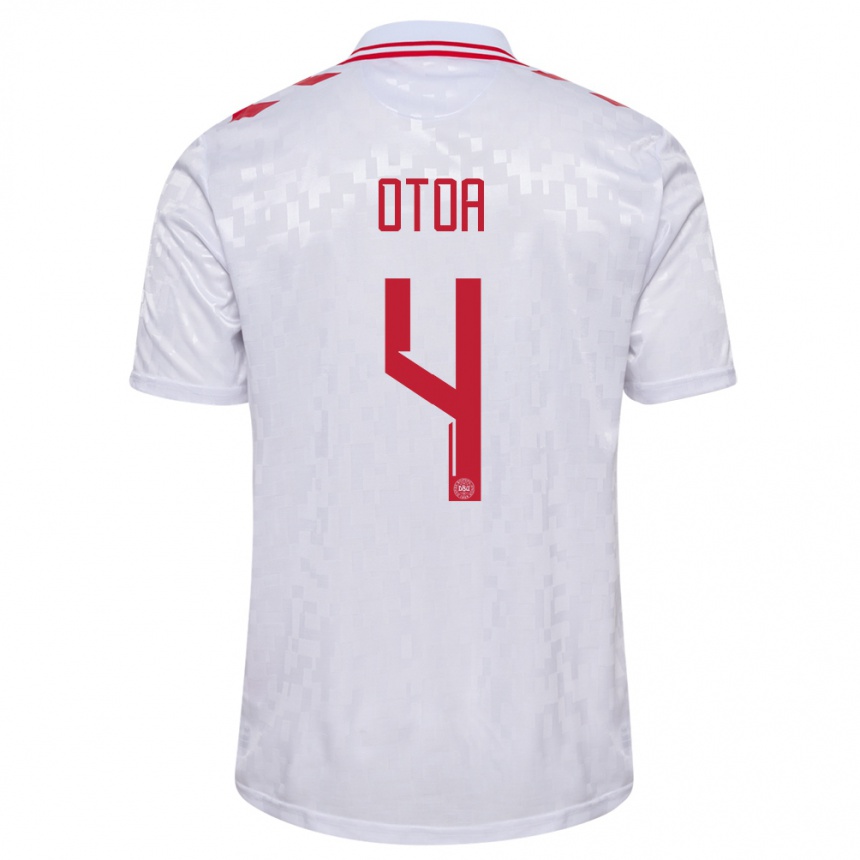 Men Football Denmark Sebastian Otoa #4 White Away Jersey 24-26 T-Shirt Australia