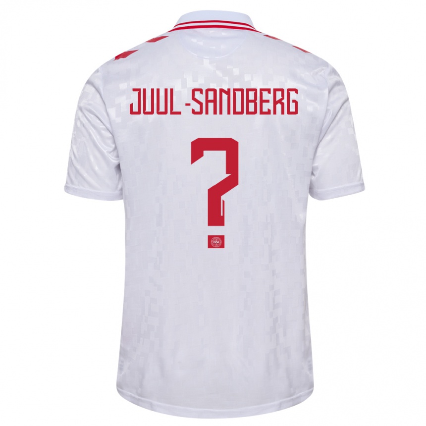 Men Football Denmark Nikolaj Juul-Sandberg #0 White Away Jersey 24-26 T-Shirt Australia