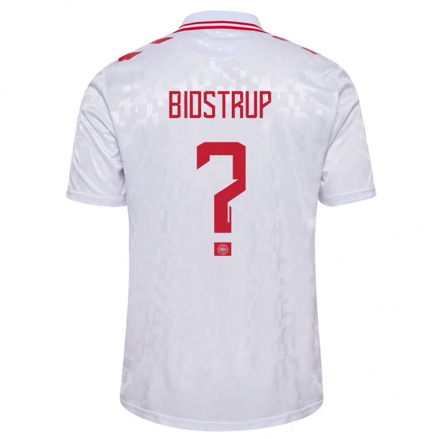 Men Football Denmark Hjalte Bidstrup #0 White Away Jersey 24-26 T-Shirt Australia