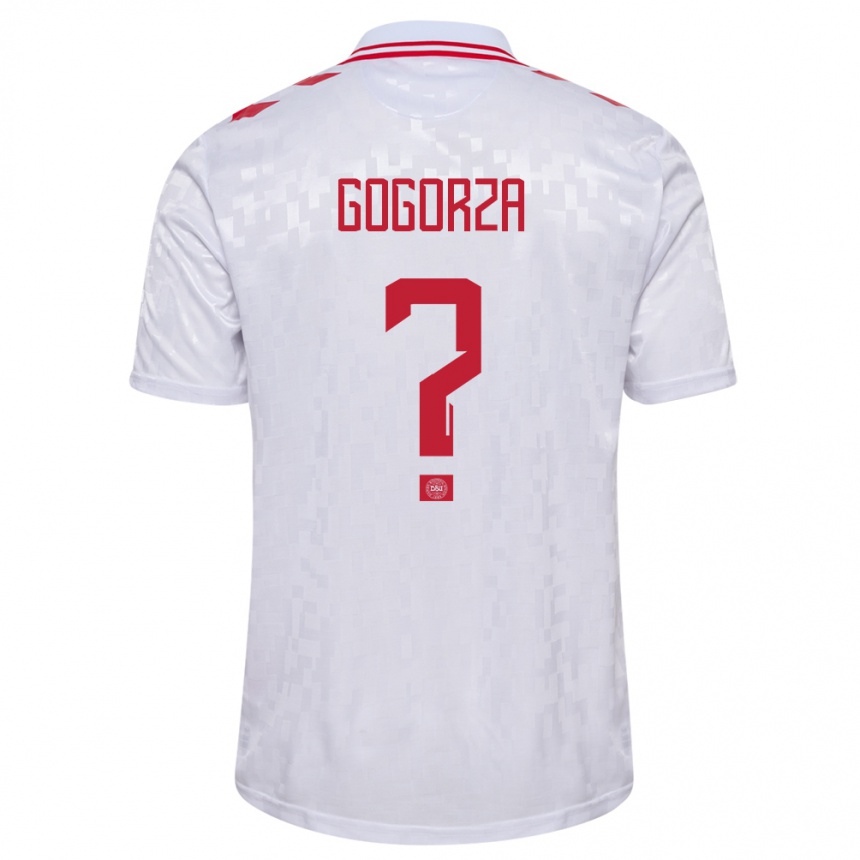 Men Football Denmark Mikel Gogorza #0 White Away Jersey 24-26 T-Shirt Australia