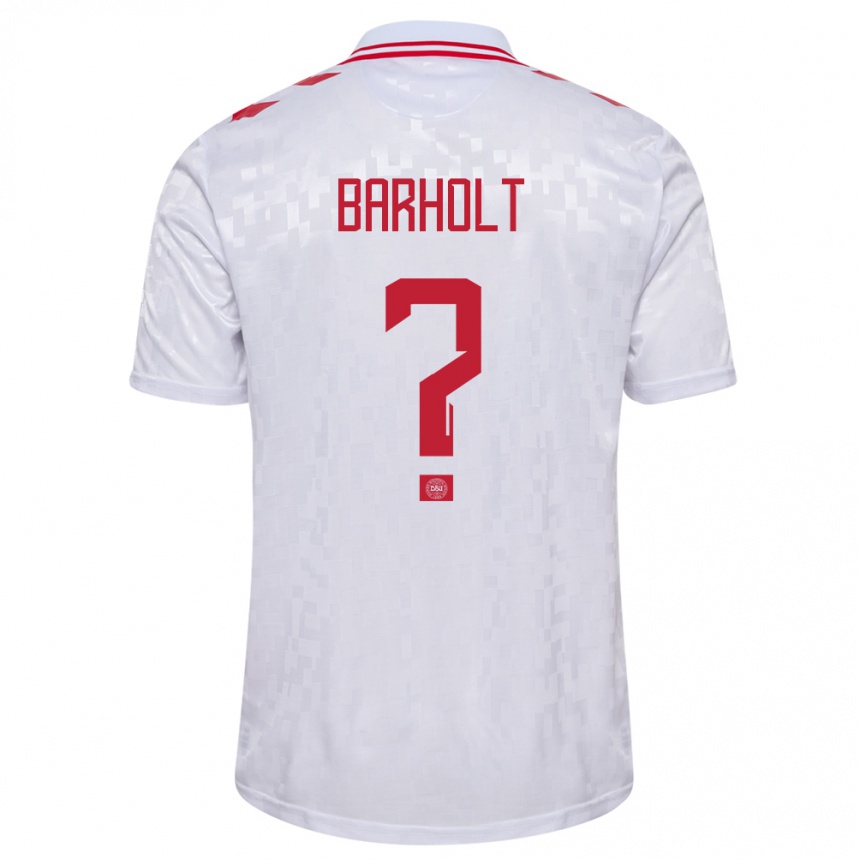 Men Football Denmark Noah Barholt #0 White Away Jersey 24-26 T-Shirt Australia