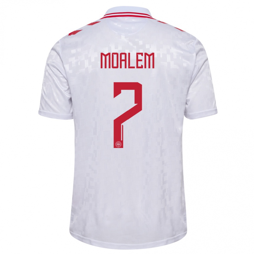 Men Football Denmark Jonathan Moalem #7 White Away Jersey 24-26 T-Shirt Australia