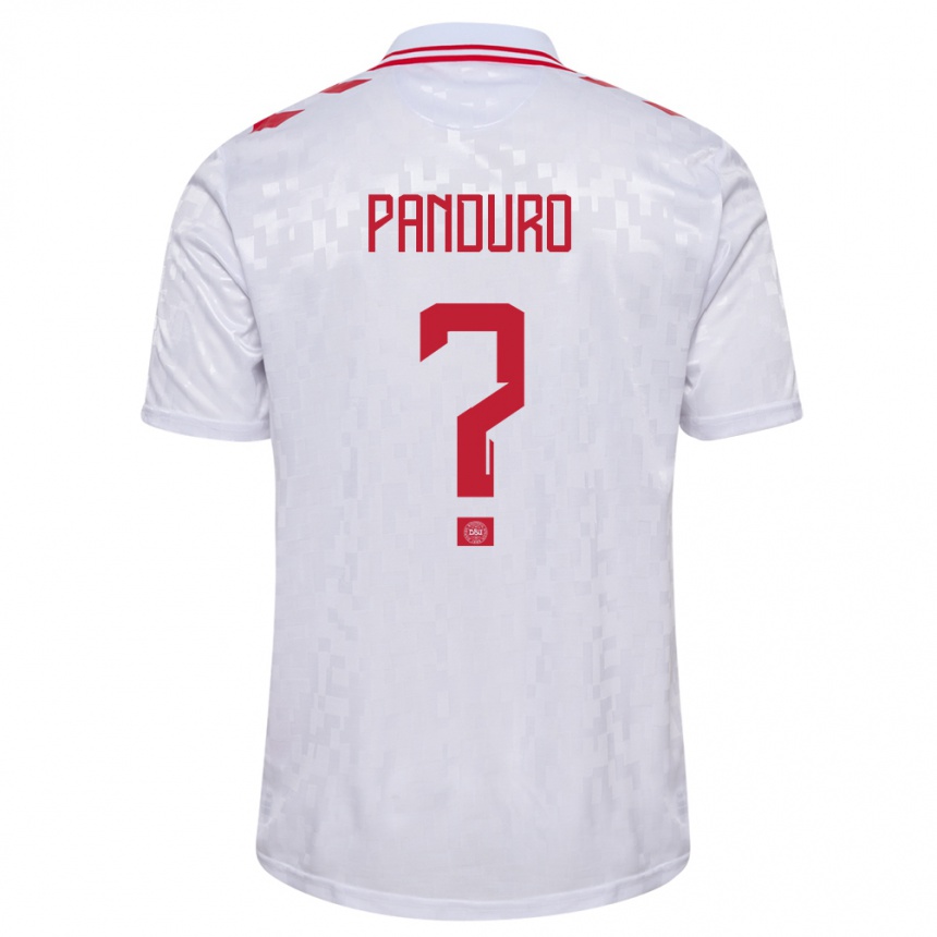 Men Football Denmark Tristan Panduro #0 White Away Jersey 24-26 T-Shirt Australia