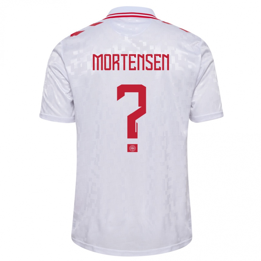 Men Football Denmark Malthe Mortensen #0 White Away Jersey 24-26 T-Shirt Australia