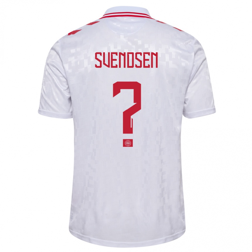 Men Football Denmark Tjalfe Svendsen #0 White Away Jersey 24-26 T-Shirt Australia