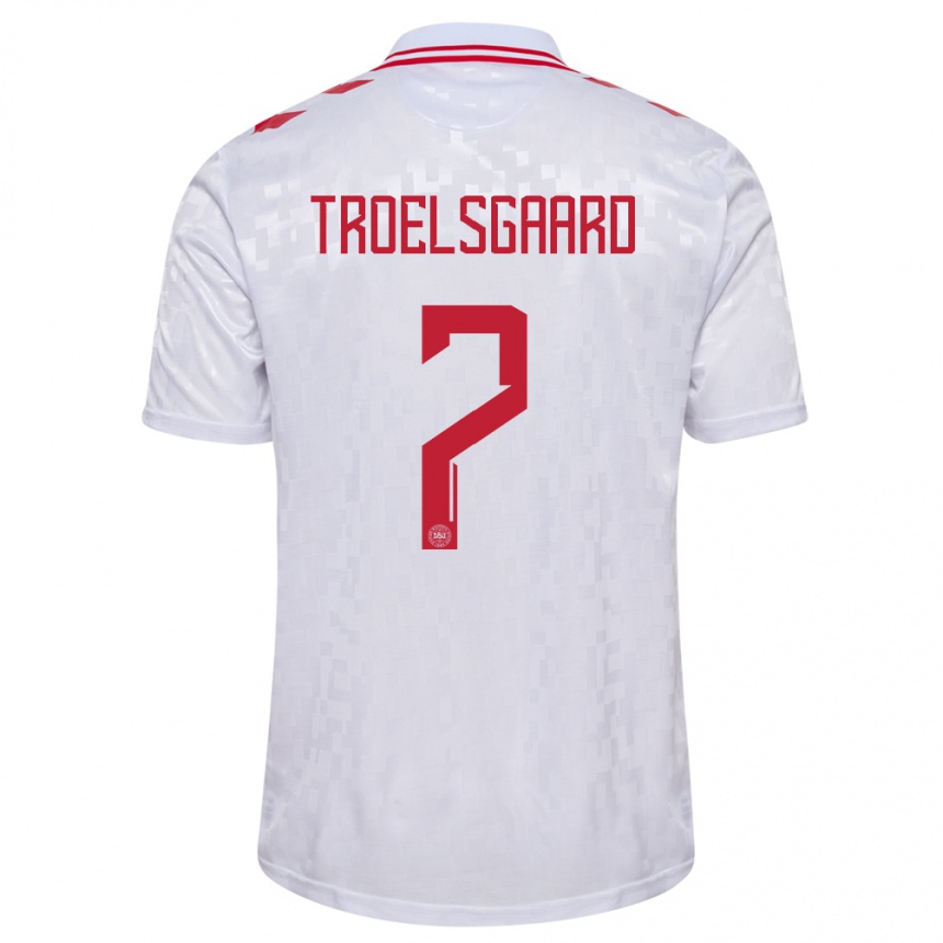 Men Football Denmark Sanne Troelsgaard #7 White Away Jersey 24-26 T-Shirt Australia