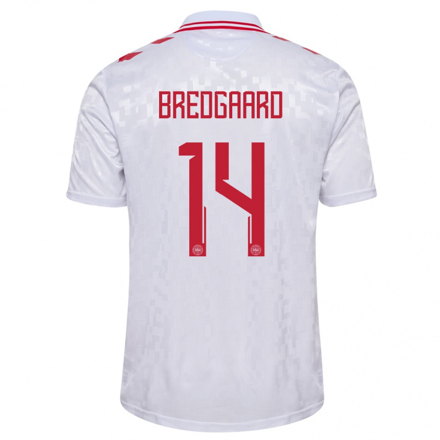 Men Football Denmark Sofie Bredgaard #14 White Away Jersey 24-26 T-Shirt Australia