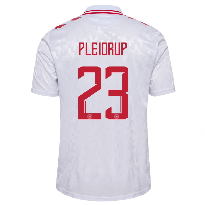 Men Football Denmark Caroline Pleidrup #23 White Away Jersey 24-26 T-Shirt Australia