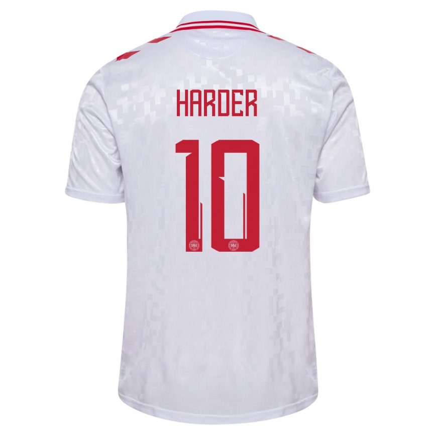 Men Football Denmark Pernille Harder #10 White Away Jersey 24-26 T-Shirt Australia