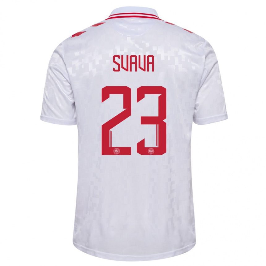 Men Football Denmark Sofie Svava #23 White Away Jersey 24-26 T-Shirt Australia