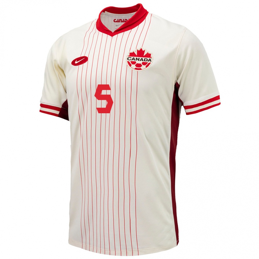 Men Football Canada Quinn #5 White Away Jersey 24-26 T-Shirt Australia