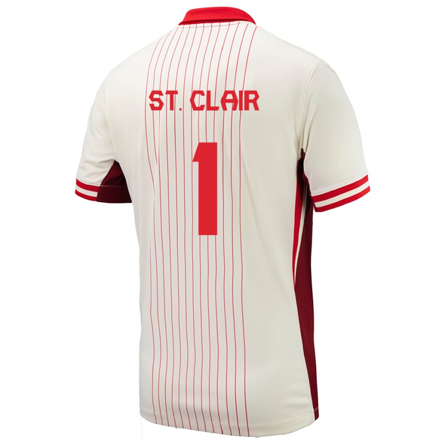 Men Football Canada Dayne St Clair #1 White Away Jersey 24-26 T-Shirt Australia