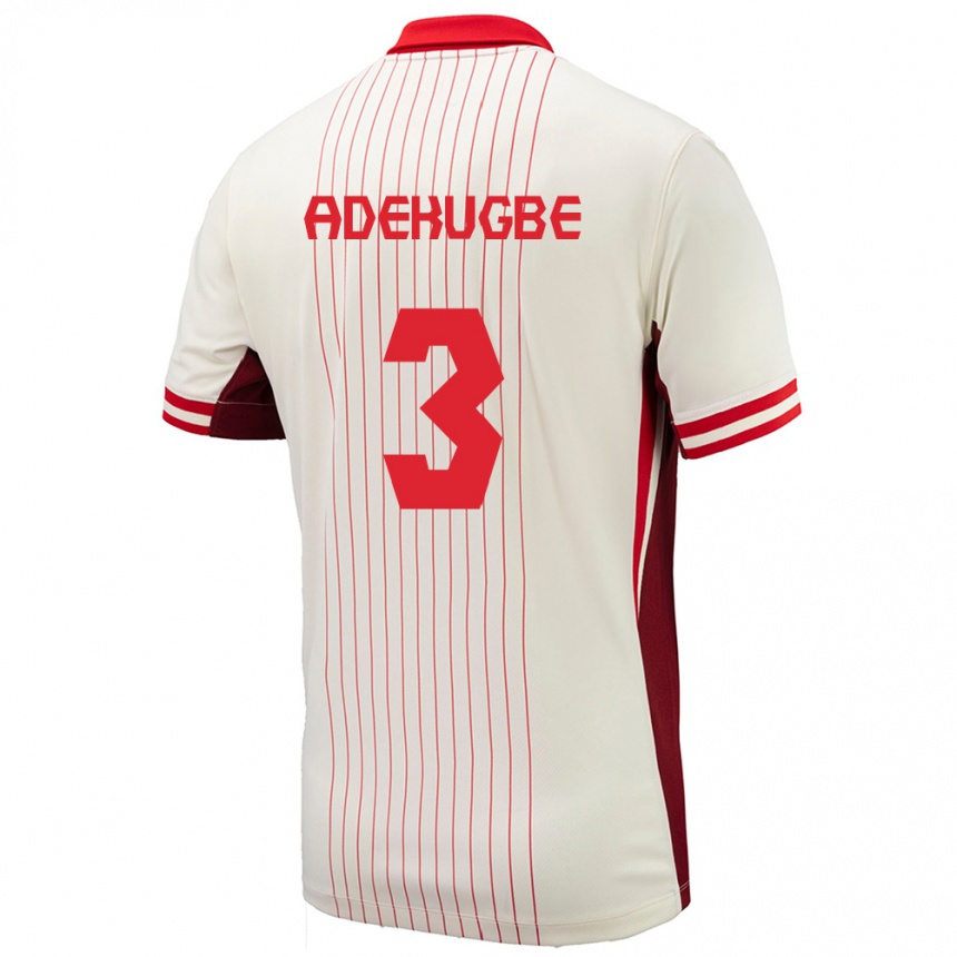 Men Football Canada Samuel Adekugbe #3 White Away Jersey 24-26 T-Shirt Australia