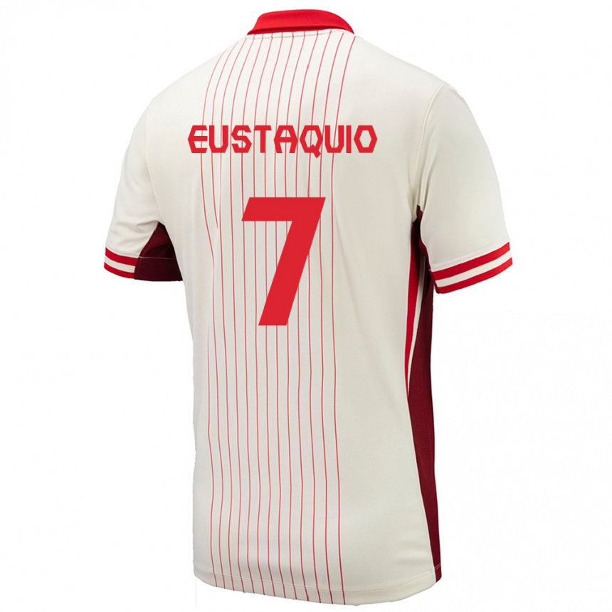 Men Football Canada Stephen Eustaquio #7 White Away Jersey 24-26 T-Shirt Australia