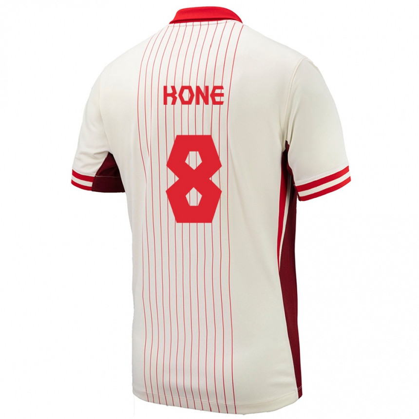 Men Football Canada Ismael Kone #8 White Away Jersey 24-26 T-Shirt Australia