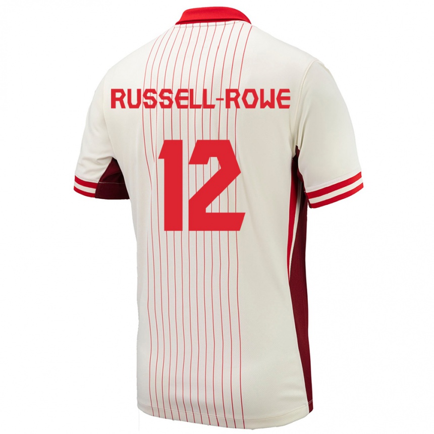 Men Football Canada Jacen Russell-Rowe #12 White Away Jersey 24-26 T-Shirt Australia