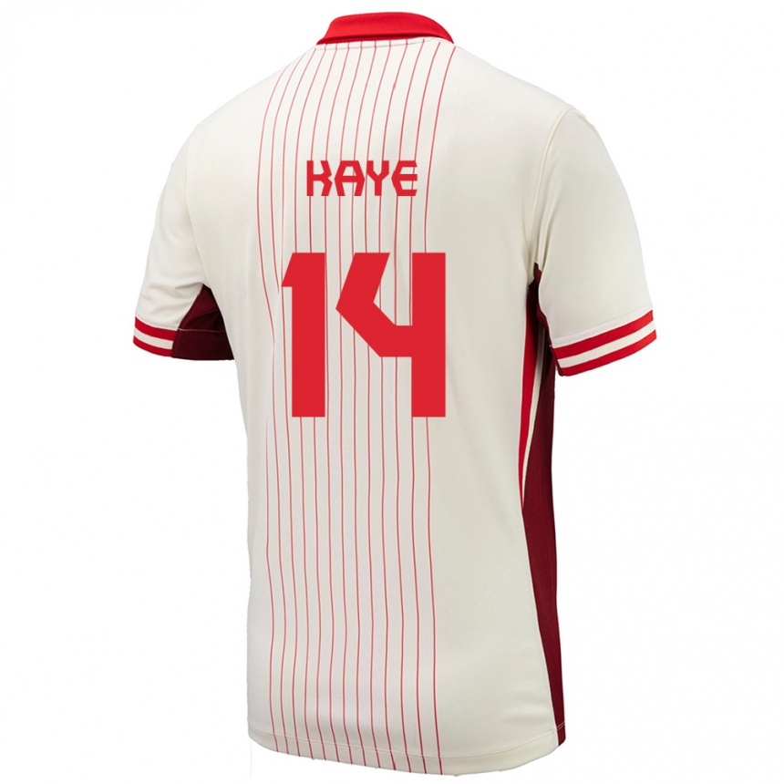 Men Football Canada Mark Anthony Kaye #14 White Away Jersey 24-26 T-Shirt Australia