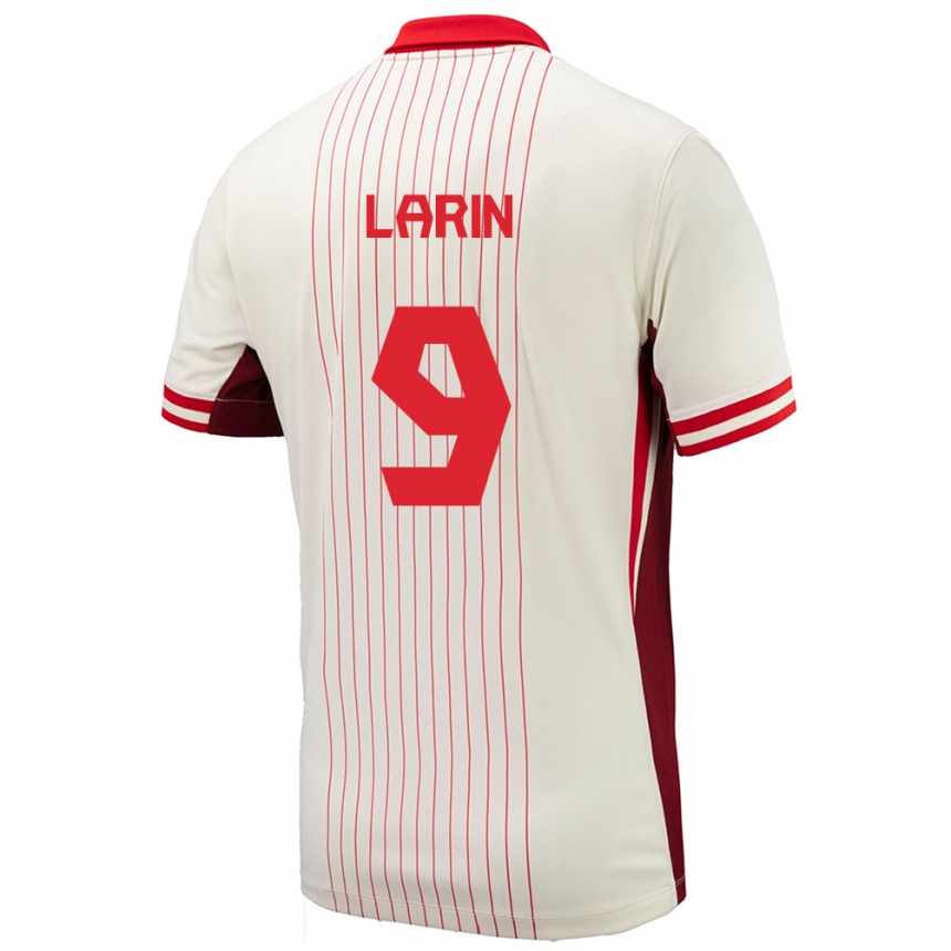 Men Football Canada Cyle Larin #9 White Away Jersey 24-26 T-Shirt Australia